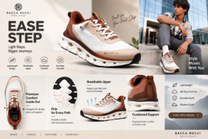 Bacca Bucci BB On-The-Go slip-on running shoe in Desert Sand — featured image
